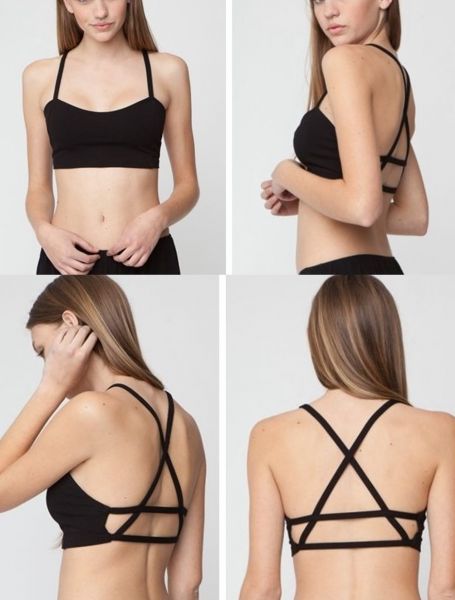 Top Strappy Bra Preto